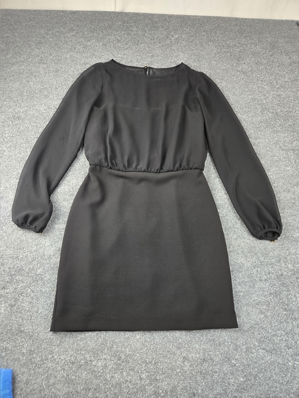 Banana Republic Black Long-Sleeve Waist-Defined Shift‎ Dress Size 0